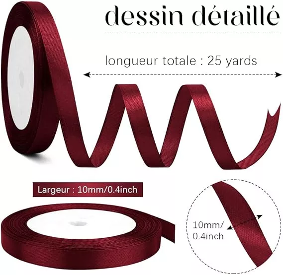 Ruban Satin Rouge